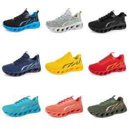 classic men women three running shoes GAI black navy blue light yellow mens trainers sports Lightweight Breathable Walking shoes