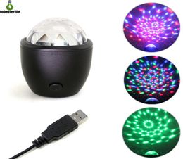 LED USB Disco Ball Light Projector Lamp Led RGB Mini Stage Disco DJ Ball Voice Activated Magic Light For Home Party Home KTV4408035