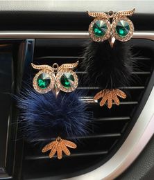Crystal Owl Car Air Freshener Auto Outlet Perfume Clip Interior Accessories Carstyling Vent Solid Fragrance Diffuser2982709
