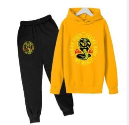 2021 pants suit boy Cobra Kai 2 Pieces Sets Pullover Hoodie Autumn Sportwear Tracksuit dress suit girl Sweatshirtpants suit sets4304310