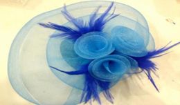 FEATHER HAIR MESH HAT FASCINATOR CLIP FLOWER WEDDING PARTY Fascinator 20pcslot19521882621