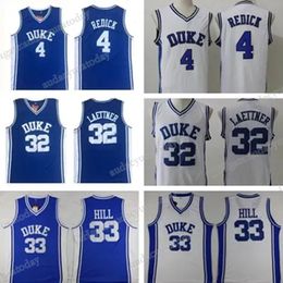 Duke Blue Devils Jersey 4 JJ Redick jersey 32 Christian Laettner 33 Grant Hill white All Stitched NCAA Basketball Wear