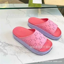 38% OFF Sports shoes 2024 High version G-family macaron ice cream color thick sole slippers for women in large size new casual outerwear