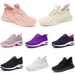 New men women shoes Hiking Running flat Shoes soft sole fashion purple white black comfortable sports Colour blocking Q30 GAI