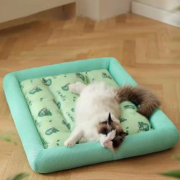 Mats JBTP Summer Cooling Pet Cat Bed Cushion Ice Pad Dog Sleeping Square Mat for Puppy Dogs Cats Pet Kennel Top Quality Cool Cold