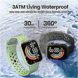 For Xiaomi NEW Smart Watch Men Women Smartwatch LED Clock Watch Waterproof Wireless Charging Silicone Digital Sport Watch d8