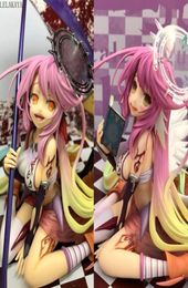 Anime NO GAME NO LIFE Shiro Sexy Girl Jibril reading Ver 17 Scale PVC Action Figure Angel Wings Model Toys 15CM collection T6497603