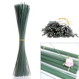 A Bundle of 100Pc Artificial Floral Wire Craft Flower Stem Wrap Dark Green 30cm 2024304