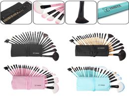 Vander Pro 24Pcs Colors Makeup Brushes Set Travel Facial Beauty Cosmetics kits EyeShadow Powder Soft Makeup Pincel Maquiagem Bag6251571