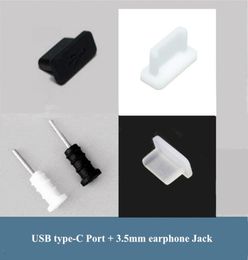 1000 Sets Anti dust plug Stopper Set USB TypeC Earphone Jack 35mm Silicone for samsung galaxy s8 s8plus huawei LG LETV4560477