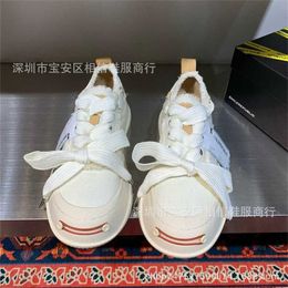 Sports shoes 2024 Celebrity Comes to Laugh with the Same Style New Big Head Half drag Shallow Bow Canvas Shoes for Leisure and Tall Women