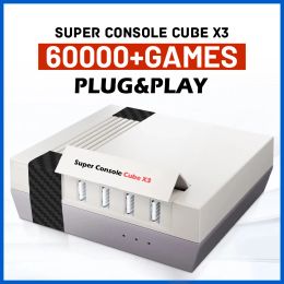 Consoles Super Console CUBE X3 Retro Video Game Console For DC/Sega Saturn/Arcade With 60000 Games 8K/4K HD Android TV BOX Game Player