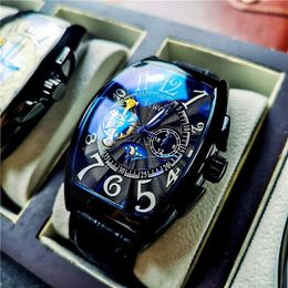 Wristwatches Watches Mens 2021 Men Mechanical Pagani Design Montre Automatique Homme Tourbillon Tonneau-shaped Waterproof Watch274q
