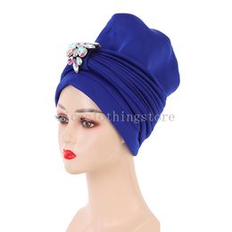 African Auto Gele Headtie Nigerian Gele Muslim Turban Bonnet Chemo Cap Arab Indian Hat Head Wrap Scarf Turban Headwear