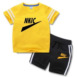 Summer Kids Casual Fashion Set T-shirt Kids T-shirt Pants 2 sets Summer Kids Boys Set Kids Breathable clothing set 1-11 years old