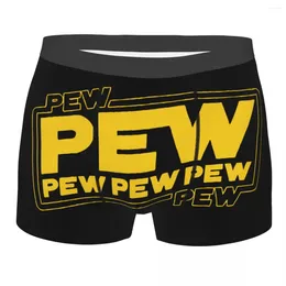 Underpants Men Pew Wars Science Underwear Sci-fi Space Star Noises Humor Boxer Shorts Panties Male Breathable Plus Size