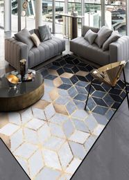 Fashion Modern Abstract Golden Black Grey Diamonds Door Foot Bathroom Kitchen Mat Living Room Bedroom Decorative Carpet Area Rug4914307