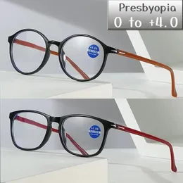 Sunglasses Round Frame HD Lens Reading Glasses Unisex Vintage Square Presbyopia Eyeglasses Far Sight Prescription Eyewear For Men Women