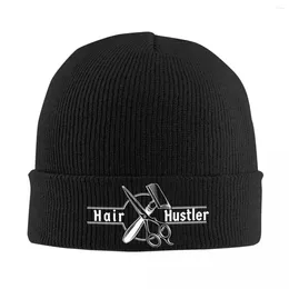 Berets Hair Hustler Scissors Skullies Beanies Caps For Men Women Unisex Street Winter Warm Knit Hat Hairdresser Barber Bonnet Hats