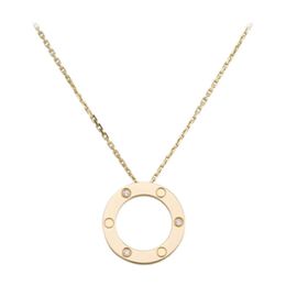 Famous Brand Jewellery Screw LOVE Necklace for Women Girls 316L Titanium Steel Slide Pendant Neckalce Collars Collier Femme Classic 290K