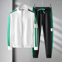 Tute da uomo Tuta Primavera Autunno Abbigliamento Abbigliamento sportivo Completi da due pezzi Giacca da uomo casual Pantaloni sportivi Abbigliamento Tuta sportiva da uomo