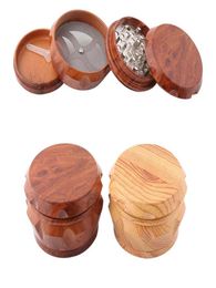 4 Layers Wooden Drum Grinder Wood Matel Herb Grinders 40mm50mm63mm Tobacco Grinders Cursher Grinder HH937396807118