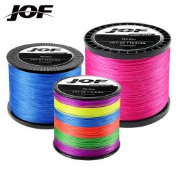 Lines JOF 4/8 Strands 500M PE Braided Fishing Line tresse peche Saltwater Fishing Weave Multifilament 4/8 Threads