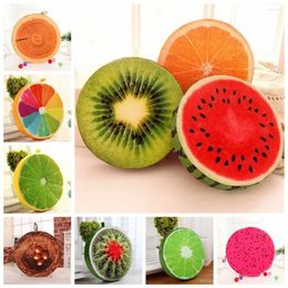 Pillow Round Chair Seat 3D Fruit Pillows Floor S Watermelon Orange Plush Throw Pads For Dining Chairs