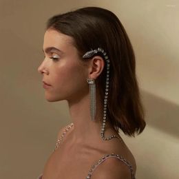 Hair Clips XSBODY Long Snake Tassel Clip Crystal Luxury For Girl Braids Indian Bridal Head Chain Jewellery Wedding Tiara Accessories