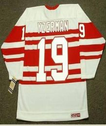 Men Youth women Vintage hockeys 19 STEVE YZERMAN CCM Hockey Jersey Size S5XL or custom any name number2223765