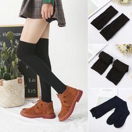 Women Socks 1Pair Fashion Over Knee Thigh High Elastic Sexy Stockings Opaque Black/White Girls The