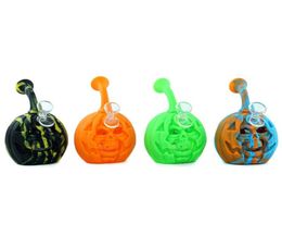 Ashtrays Halloween Pumpkin ashtray smoking accessories ash tray dab rig silicone materials use for ashes5897931
