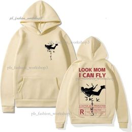 cactus jack Men's Hoodies Sweatshirts Cactus Jack Hoodie Men Women Doublesided Print LOOK MOM I CAN FLY Unisex Fashion Hip Hop Streetwear 997