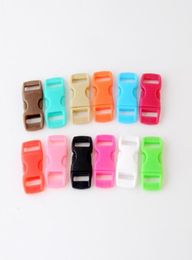 100Pcs Plastic Contoured Side Release Buckles Clasps For Paracord Bracelet Backpacks Clothes Bags Decor 29x15mm 12 Colours F11211126480