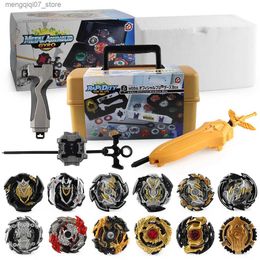 Beyblades Metal Fusion Toupie s Set Burst Metal Fusion Gyro With Handle Launcher Tool Box Spinning Top Toys For Boys Children Gifts XD168-21R L240304