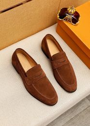 Brand New Mens Oxfords Driving Suede Leather Slip On Party Walk Dress Leisure Shoes Footwear Size 38-45