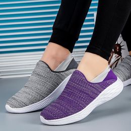 Free Shipping Men Women loafers Running Shoes Soft Comfort Black White Beige Grey Red Purple Blue Green Mens Trainers Slip-On Sneakers GAI color25