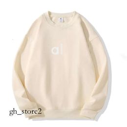 AL Women Yoga Outfit Perfectly Oversized Sweatshirts Sweater Loose Long Sleeve Crop Top Fitness Workout Crew Neck Blouse Gym Aloo Hoodie 771