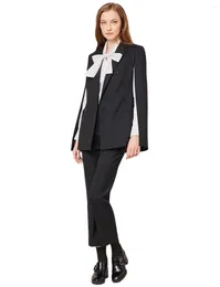 Women's Two Piece Pants Two-Piece Suit Double Breasted Buttons For Party Wedding Office Lady Dinner Tuxedos