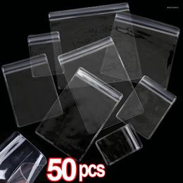 Jewellery Pouches 10/50Pcs Transparent PVC Bag Anti-Oxidation Zip Lock Storage For Earring Necklace Bracelet Display Packaging