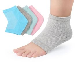 8 Colours Mesh gel anti cracking heel Spa Moisturing Socks Silicone Gel Heel Socks feet care Cracked Foot Dry Hard Skin Protector M6201534