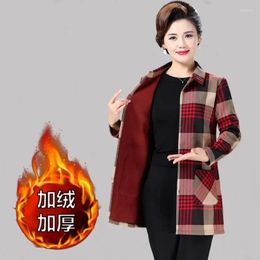 Women's Blouses Add Velvet Thicken Warm Shirt Female Tops 2024 Women Spring Autumn Winter Long Sleeved Plaid Casual Thin Jacket