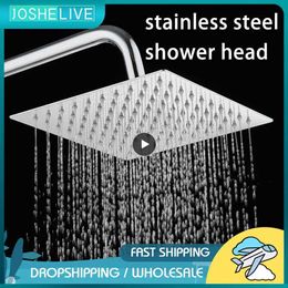 Bathroom Shower Heads Stainless Steel Ultra-thin Shower Heads Durable Silicone Anti Clogging Shower Nozzle Bathroom Corrosion Preventive Nozzle ToolsL2403