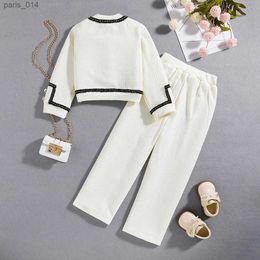 Suits Kids Girls Clothes Sets 2024 Spring Elegant Princess Style Clothing Outfits For Toddler Baby Girl Long Sleeve Jacket+Pants