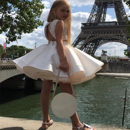 Modern Two Piece Girls Pageant Dresses LAce Aplliqie Ball Gown Holiday Birthday PArty Dresses For little Girls Custom Made8244634