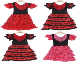 Girls Dress Beautiful Spanish Flamenco Dancer Costume Childrens Dance Dress Outfit1968393