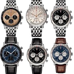 Orologio mens movement watches 44MM stainless steel chronograph WristWatch Super Luminous watcherproof watch Montre De Luxe xb010 B4