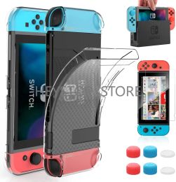 Cases HEYSTOP Case Compatible with Nintendo Switch Dockable Clear Protective Case Cover for Nintendo Switch and JoyCon Controller