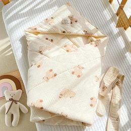 Blankets Wrapping Swaddle Blanket Winter Sleeping Bag Cozy For Baby Towel Infants Shower Gift QX2D