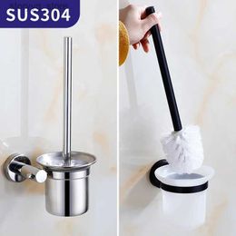 Cleaning Brushes Mounted Toilet Brush 304 Stainless Steel Cleaning Brush toilet accessories bathroom brosse wc cleaning products for homeL240304